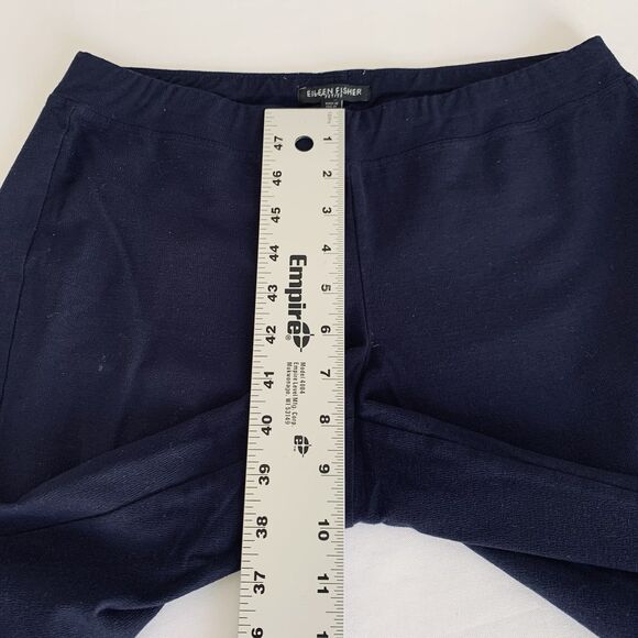 Eileen Fisher Pants Women S Petite Navy Blue Pull On Straight Ankle Minimalist - Picture 6 of 7